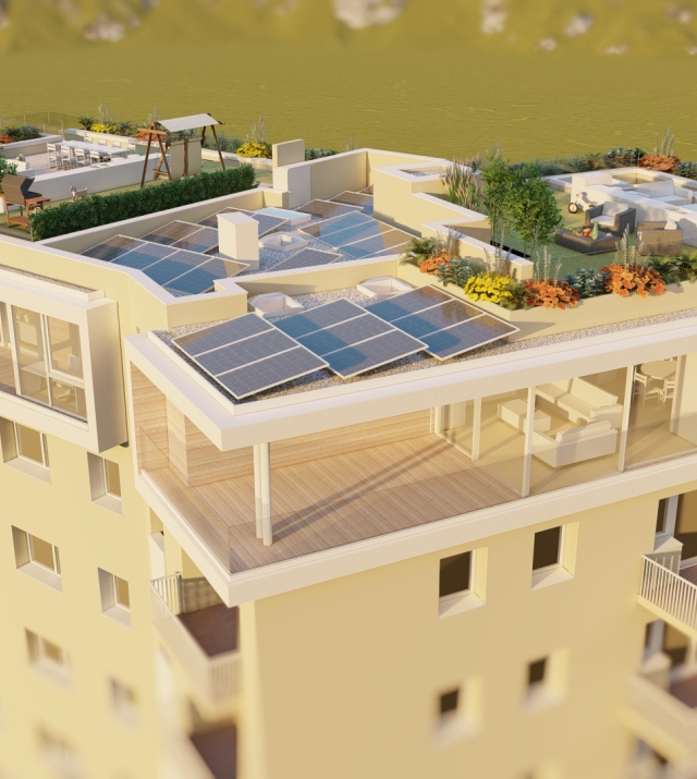 NEUBAUPROJEKT Bozen Quirein - Attikawohnung mit Dachterrasse